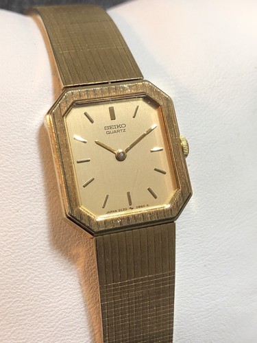 Vintage Seiko Women’s Octagon Watch Ladies Gold Tone Wristwatch New Battery - Picture 2 of 20