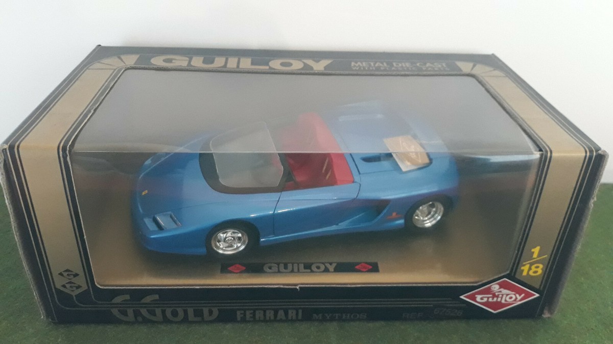 FERRARI MYTHOS PININFARINA cabriolet op bleu métal 1/18 GUILOY voiture miniature