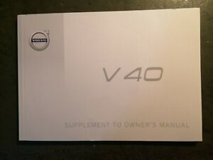 Volvo V40 Supplement to Owners Manual 2012 2016 / 128 Pages | eBay