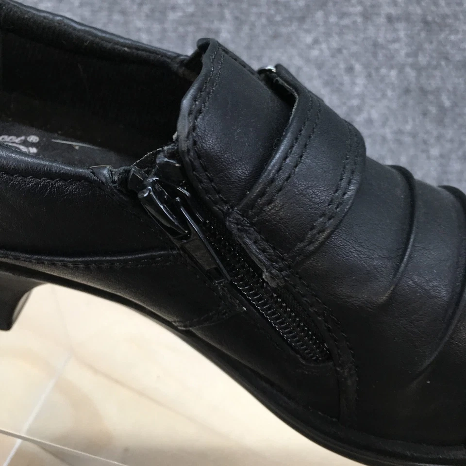 Botas Easy Street para mujer 9 estrechas Mika botín al tobillo negro imitación cuero cómodas Foto 4 de 4