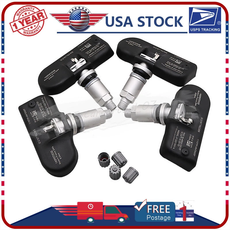 Juego (4) Sensor de presión de neumáticos TPMS para Volkswagen Jetta Golf Passat Tiguan 315 MHz Foto 2 de 4