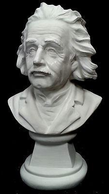 Albert Einstein Bust Sculpture 25 cm High. Perfect Display Size. Made in Sydney.