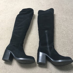 office black knee high boots
