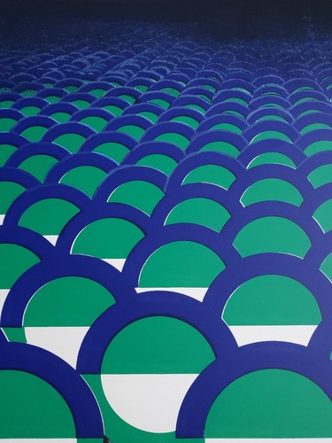 Impresión gráfica serigrafía pintada pieza única Schilderwald Otfried Mahnke 1971 - Imagen 7 de 13