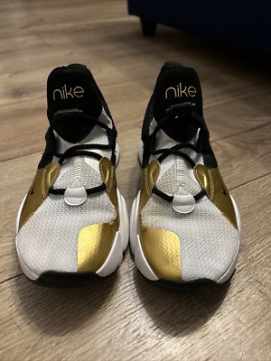 Ladies Nike Superrep Groove White Metallic Gold Coin Trainers