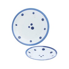 Dollhouse Miniature Blue Enamelware Plates 12 Pieces