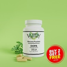 DOPA Mucuna Pruriens 1000mg lowers stress, reduces anxiety,,30 Capsules