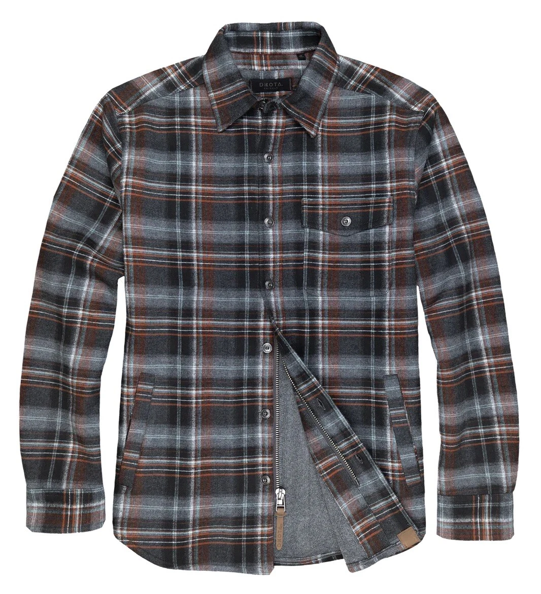 NWT Dakota Grizzly Wade Shirt Jacket Charcoal