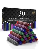 Wordsworth And Black  Fountain Pen Ink Refills Variety Colors Ink Pack of 30 Sta