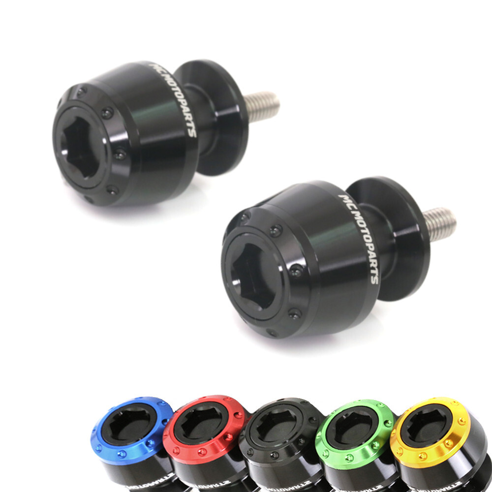 松44 Black ATOM CNC Racing Swingarm Spools M10 For ZZR 1400 ZX