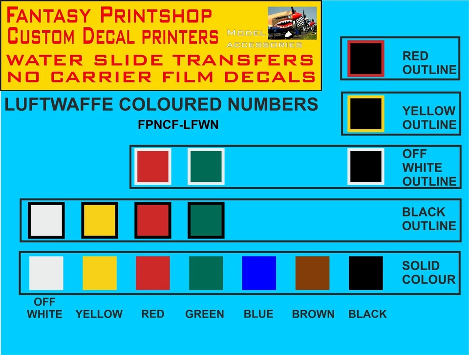 LUFTWAFFE  GESCHWADER  &  STAFFELN  MARKINGS  1/72  FPNCF-LGS  MARKINGS  72002 - Image 3 of 3