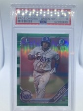 Wander Franco 2019 1st Bowman Chrome Prospects #BCP100 Green Refractor /99 PSA 9