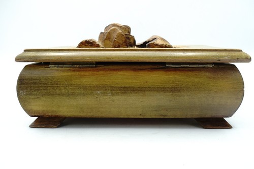 Vintage Reuge Wood Music Box The Emperor Waltz Carved Rose Made in Austria - Picture 7 of 10
