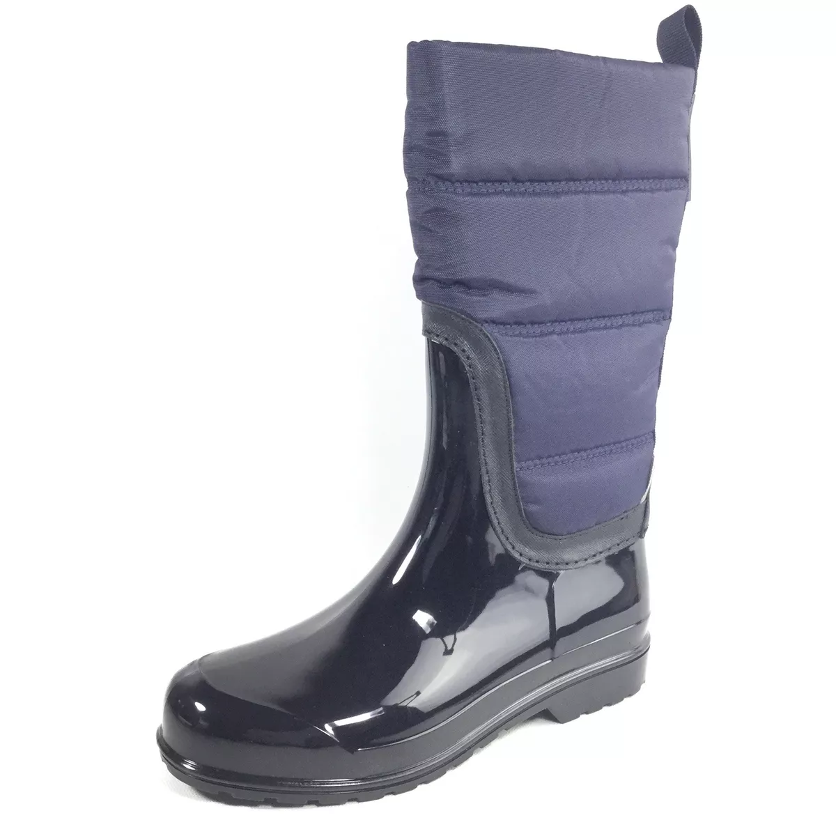 Michael Kors Cabot Quilted Womens Size 7 M 6.5 M Navy Black Boots