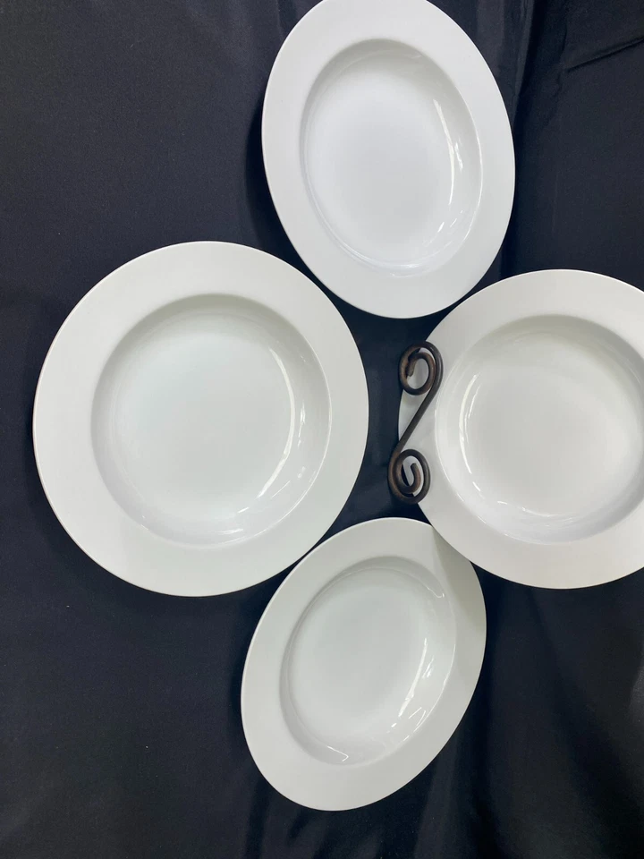 Set of 4 ~ Dansk "WINTERWHITE" Porcelain ~ Pasta / Soup Bowls ~ 9" - Image 3 of 4