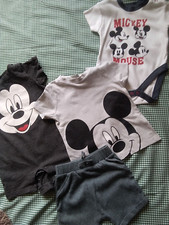 boys disney tops playsuit and shorts age 3-6 months vgc