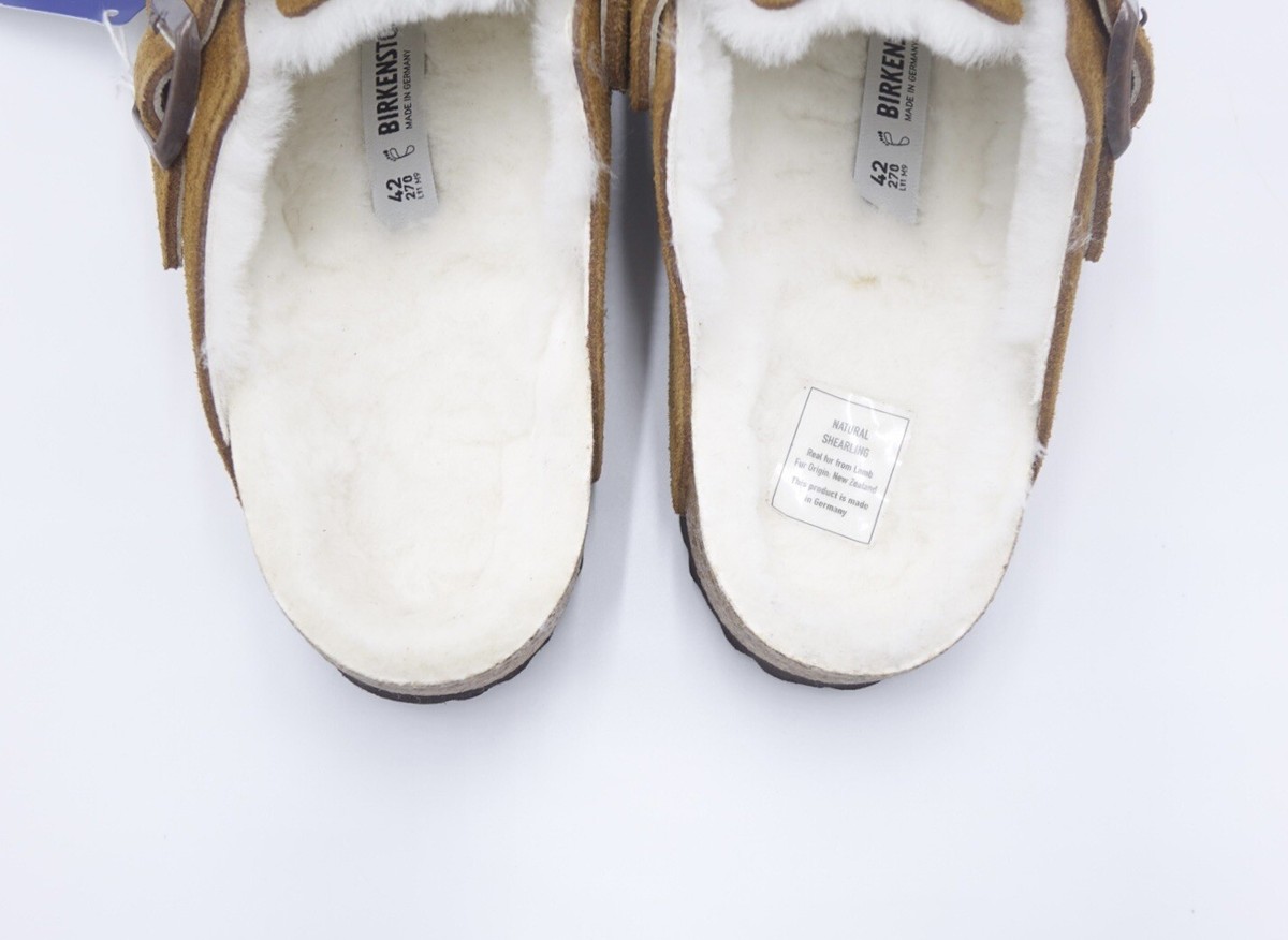 Birkenstock Boston Shearling Mink Clogs Size 42 Men's 9 | eBay