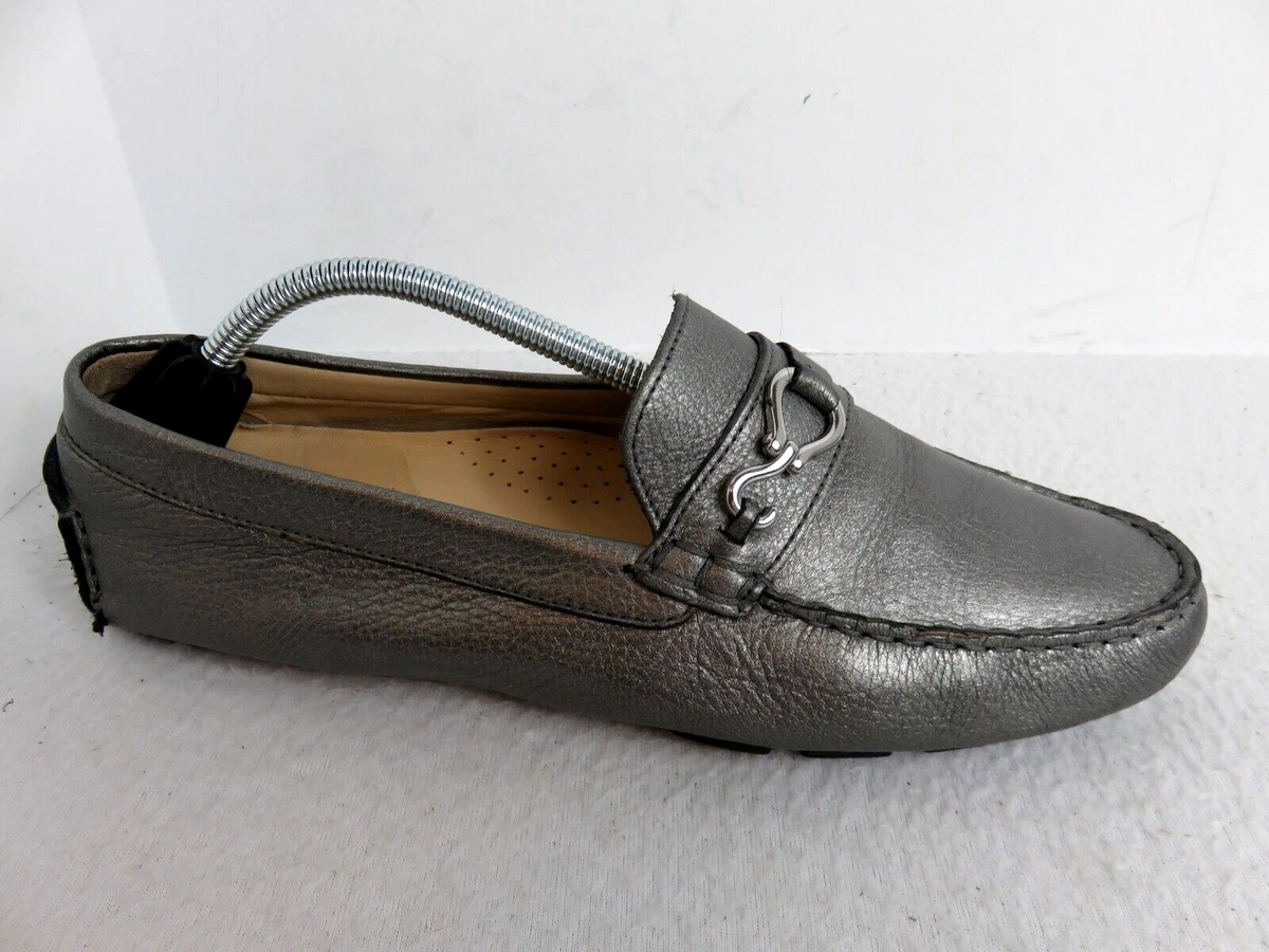 Cole Haan Platinum Silver Car Shoes Leather 10.5 Very Cool Cole Haan | Silver Lunargrand – NOTORIOUSLY DAPPER main image 4