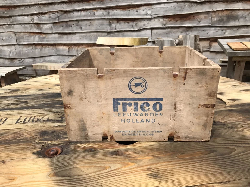 5 Vintage Wooden Crates (old box shabby chic storage cool rustic wedding fruit) - Image 2 of 3