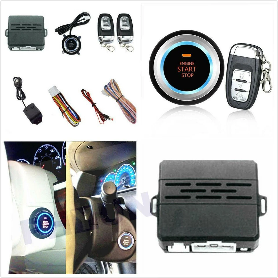 Car One Key Start Alarm System Security Alarm Ignition Engine Start Push Button - Image 2 of 4
