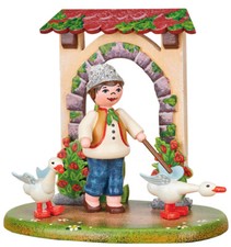 Hubrig Volkskunst, Erzgebirge, Landidyll, Gänsehirte, 330h0014