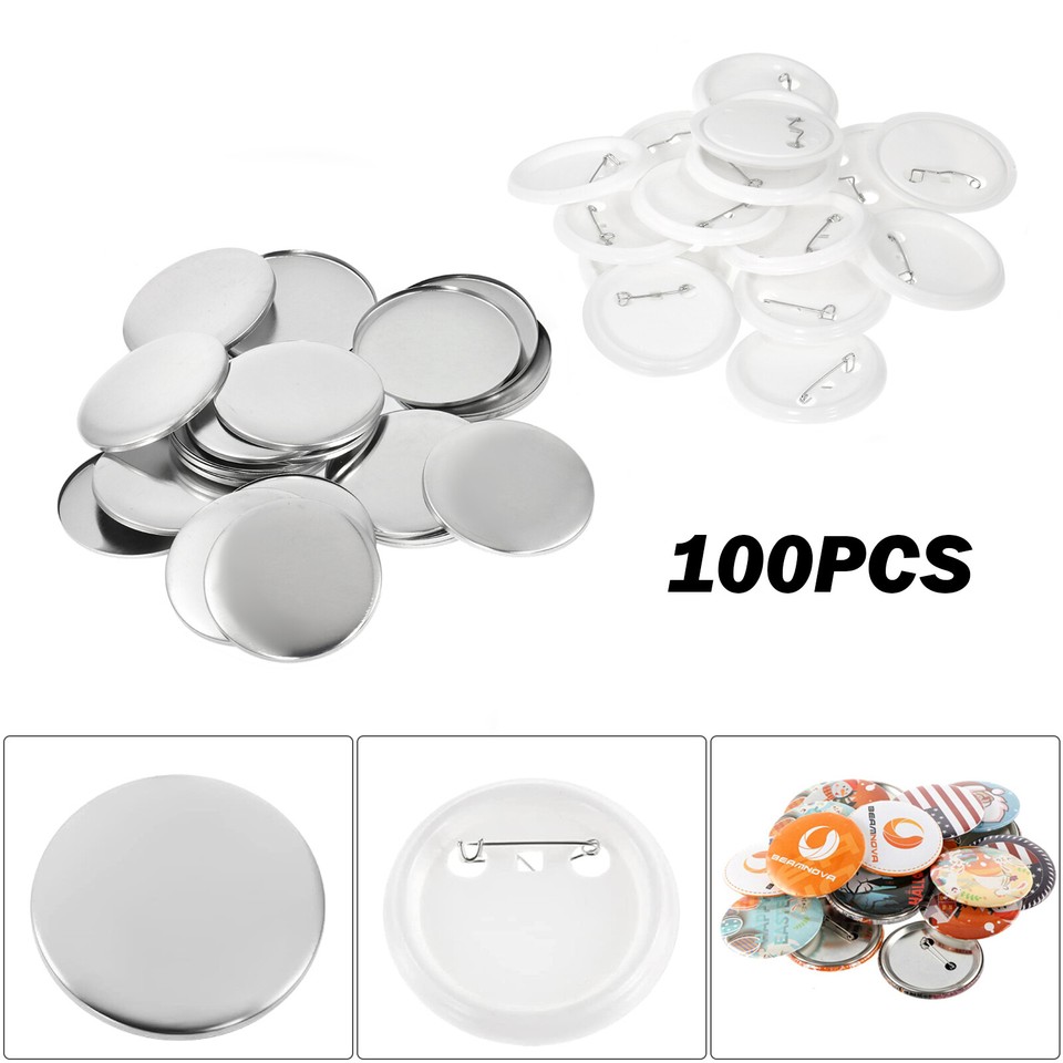 100x Fit For Badge Maker Machine Die Mould Button Parts Badge Brooch 25 ...