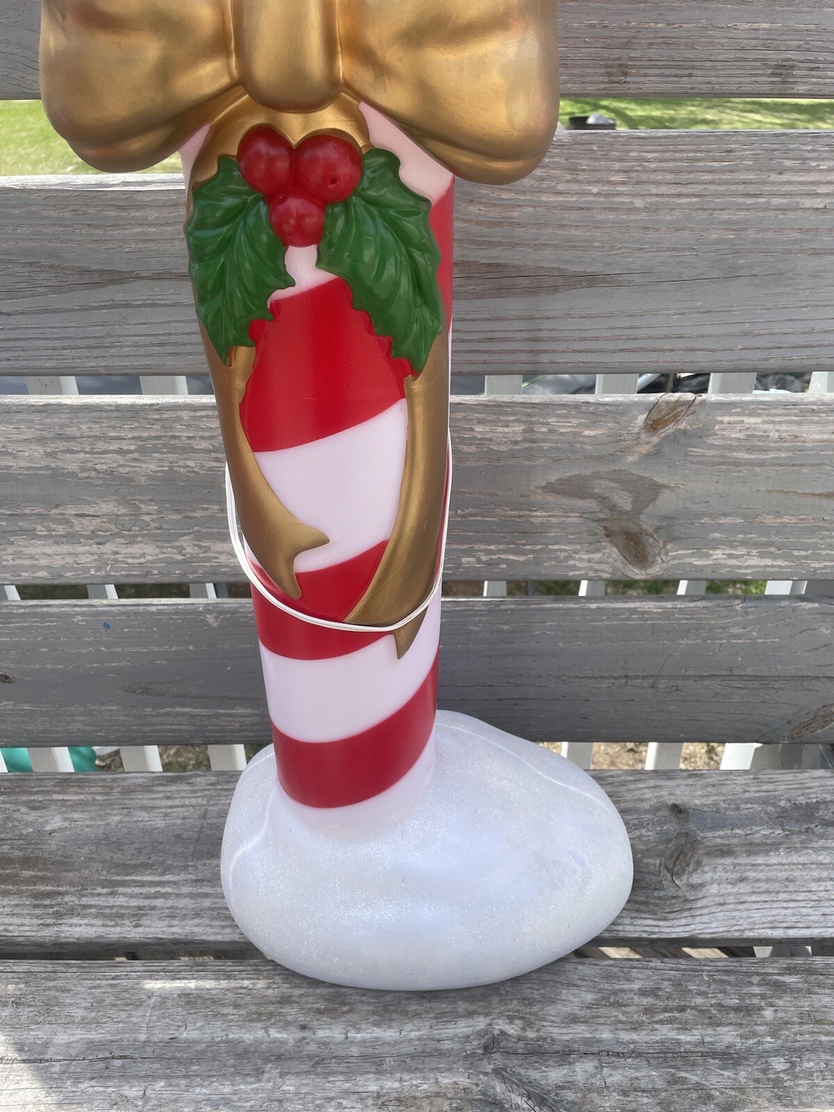 42” Tall CANDY CANE Blow Mold Christmas Lights Yard Decor With Bow ️ eBay
