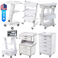 AZDENT Dental Medical Rolling Tool Cart Drawer Socket Trolley Wheel Cabinet