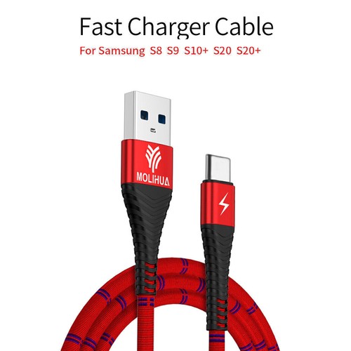 Type-C Fast Charger Cable For Samsung S8 S9 S10 S20 FE A21s A50 A51 A71 USB-C NEW - Picture 3 of 12