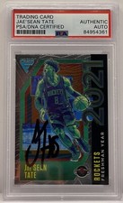 Jae’Sean Tate Signed 2020-21 Flux Rookie Card Rockets PSA/DNA Slabbed