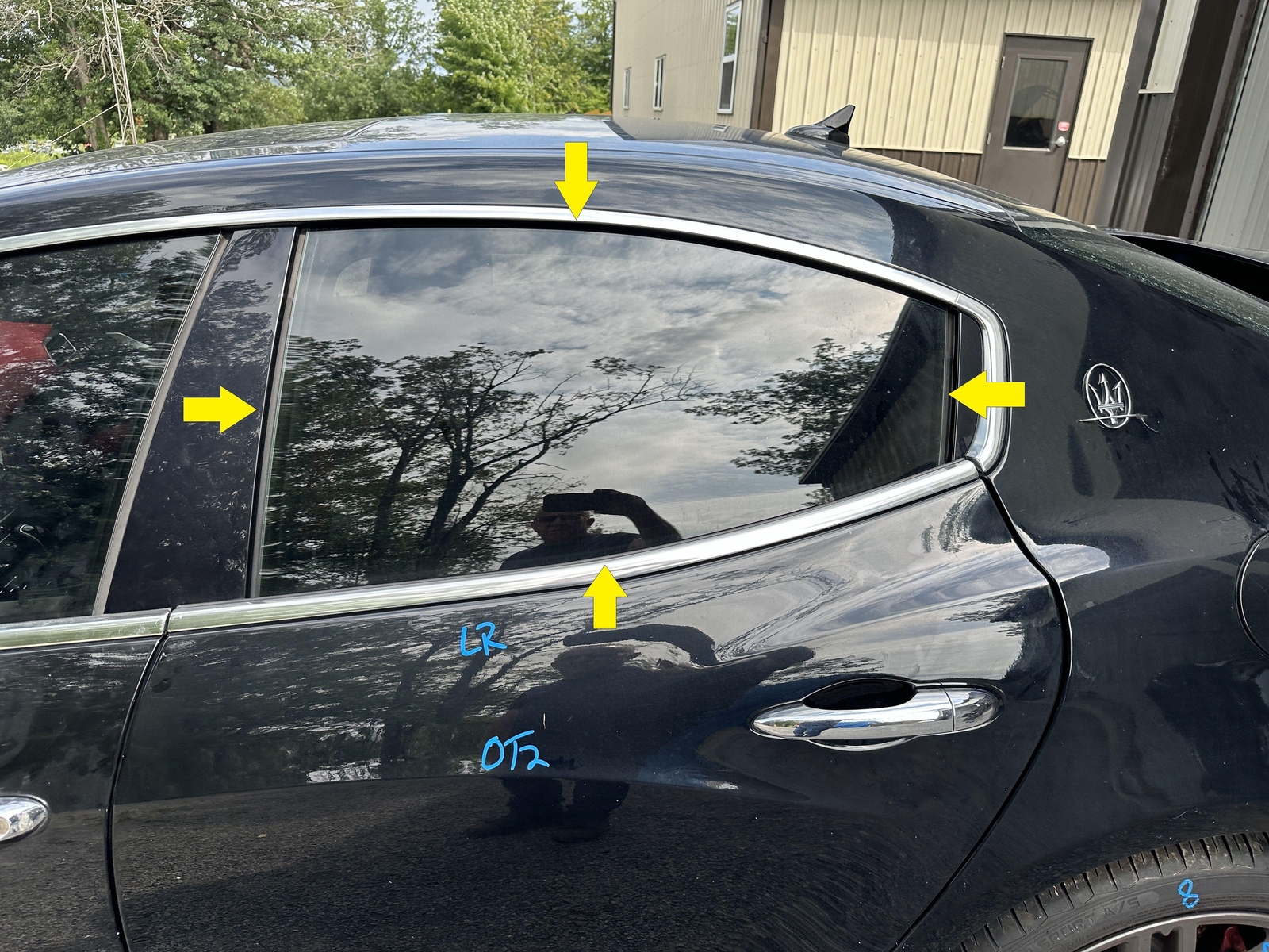 14-21 MASERATI GHIBLI DRIVER LEFT REAR SIDE DOOR GLASS WINDOW ONLY