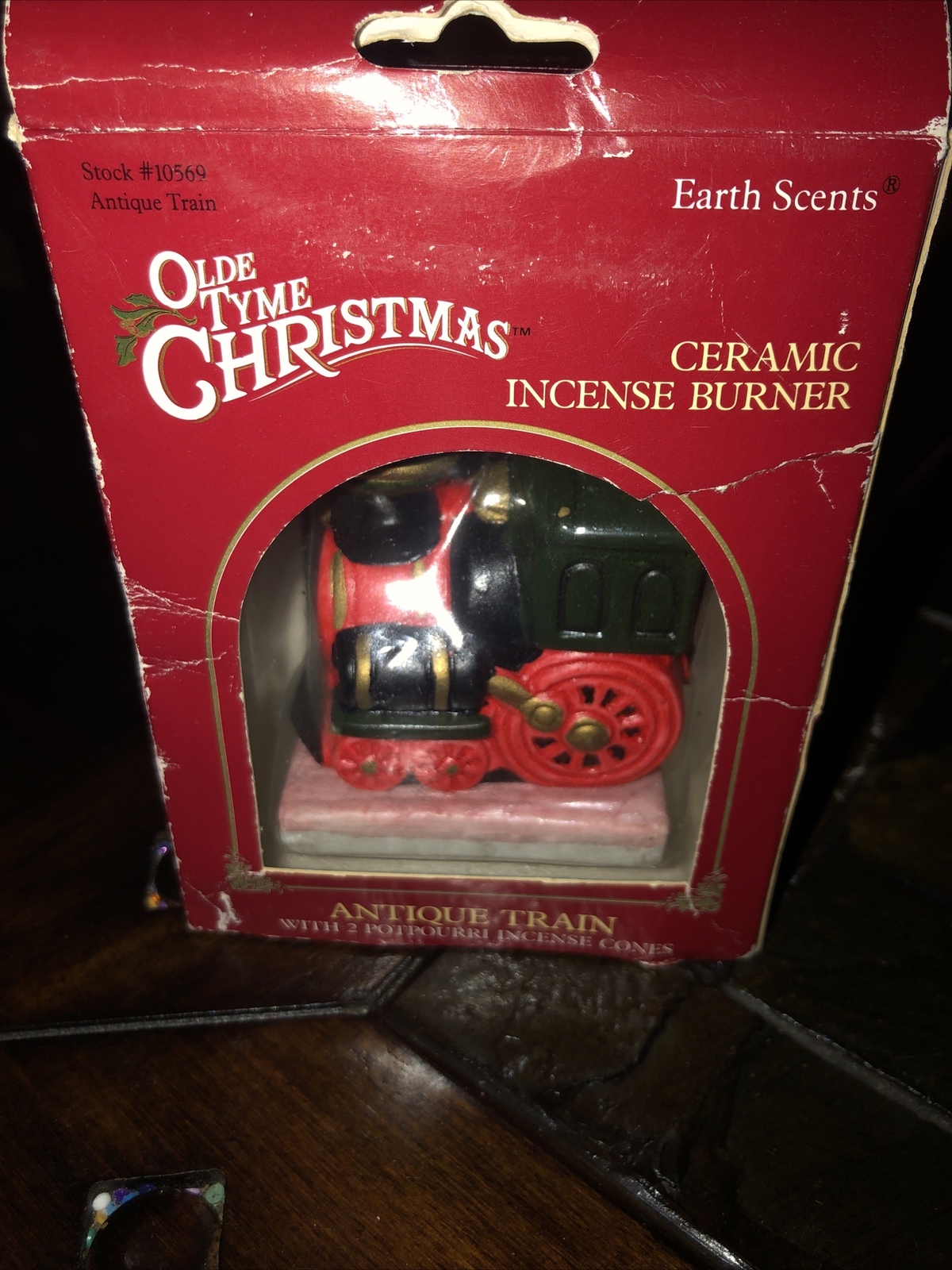 Olde Tyme Christmas Train Ceramic Incense Burner eBay