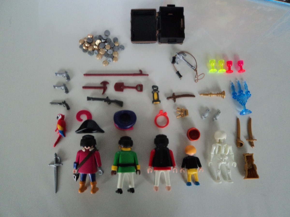 Coffre Pirate PLAYMOBIL 5139 Bleu - Accessoire Vintage Pour Bateaux Et Aventures, En Bon état D'occasion