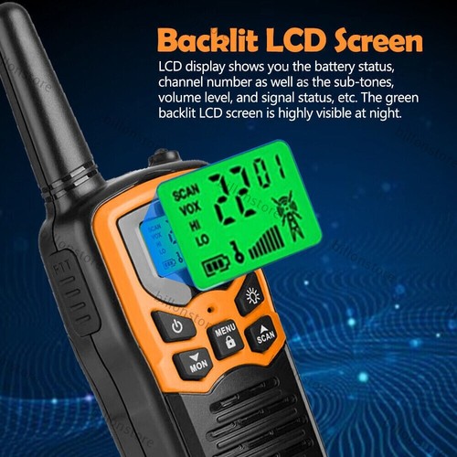 2xWalkie Talkie 5 km UHF Funkgeräte Handfunkgerät Sprechfunkgeräte Hand-Funkge D - Zdjęcie 8 z 10