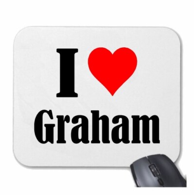 MOUSEPAD Mauspad I Love Graham Ich Liebe Graham