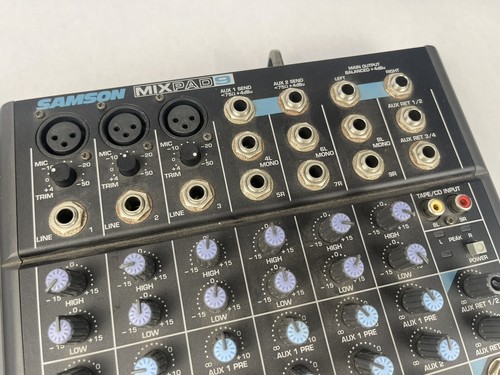 Lotto 2 mixer compatti SAMSON Mixpad 9 canali - senza alimentatori - COSÌ COME SONO - Foto 6 di 11