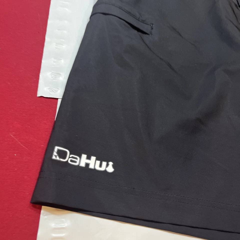 Da Hui Hawaii SURF Pantalones Cortos Natación HOMBRE 34 Negro Blanco Bolsillo Gancho Lazo Cierre de Encaje Foto 2 de 4