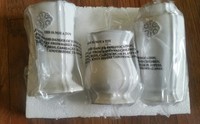 (3) Southern Living At Home Petite Bud Vases Assorted Sizes White Silver (3) Southern Living At Home Petite Bud Vases Assorted Sizes White Silver
