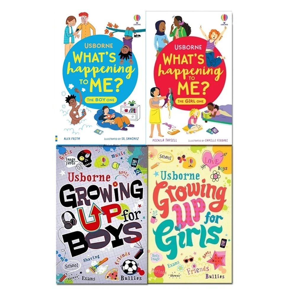 Usborne 4 Book Collection Set What's happening to me?(Boys and Girls) Growing Up