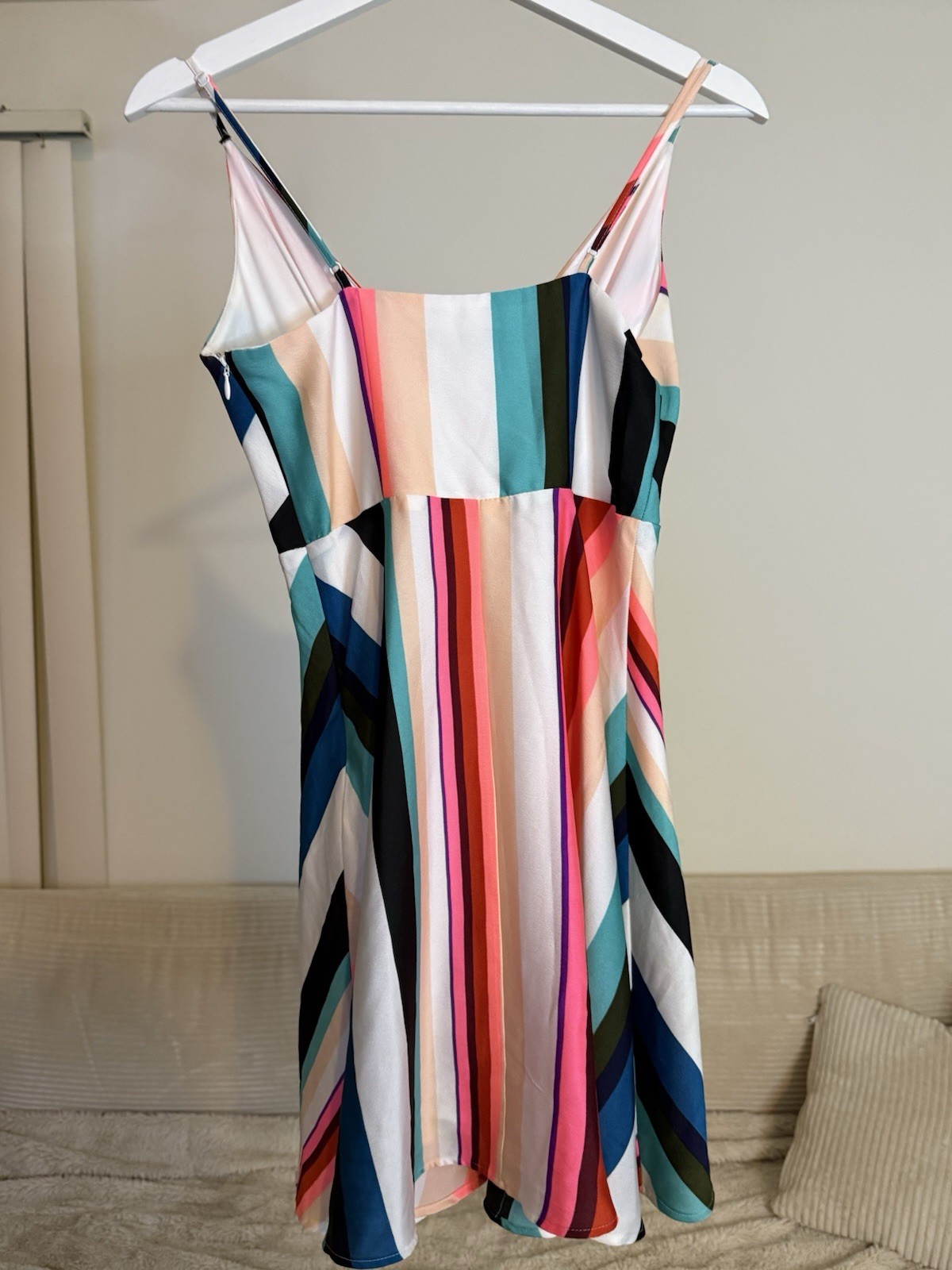 Express Multicolor Striped V-Neck Sleeveless A-Li… - image 4