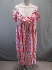 NWT H&M Size S Womens Multicolor Floral 100% Cotton Ruffle A Line Dundress 431