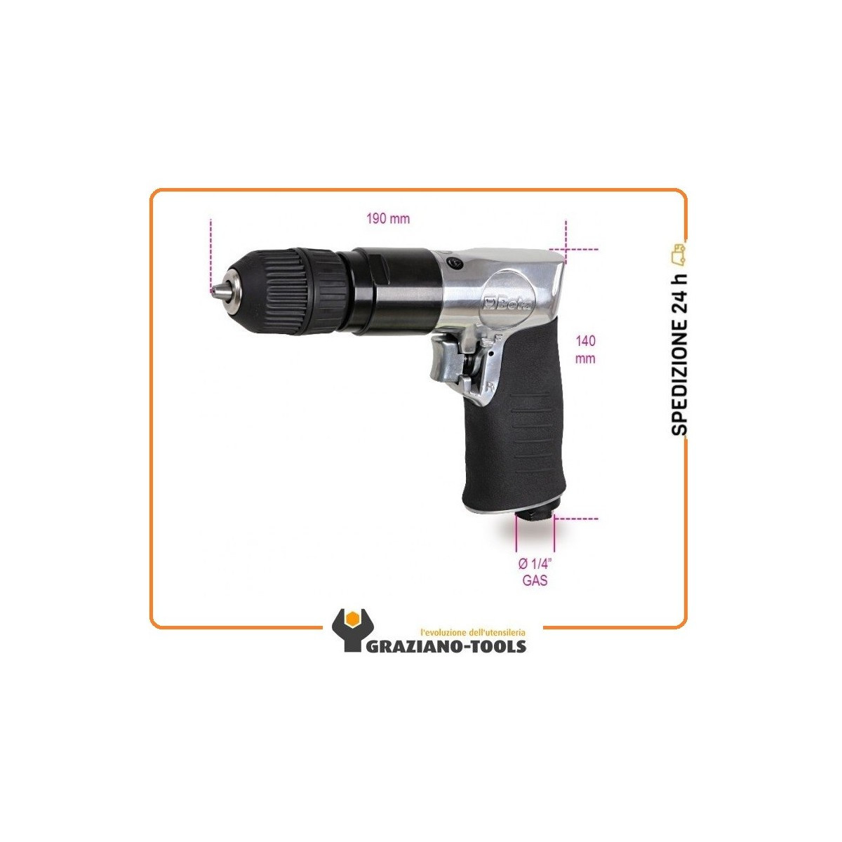 TRAPANO PNEUMATICO REVERSIBILE BETA 1932B10