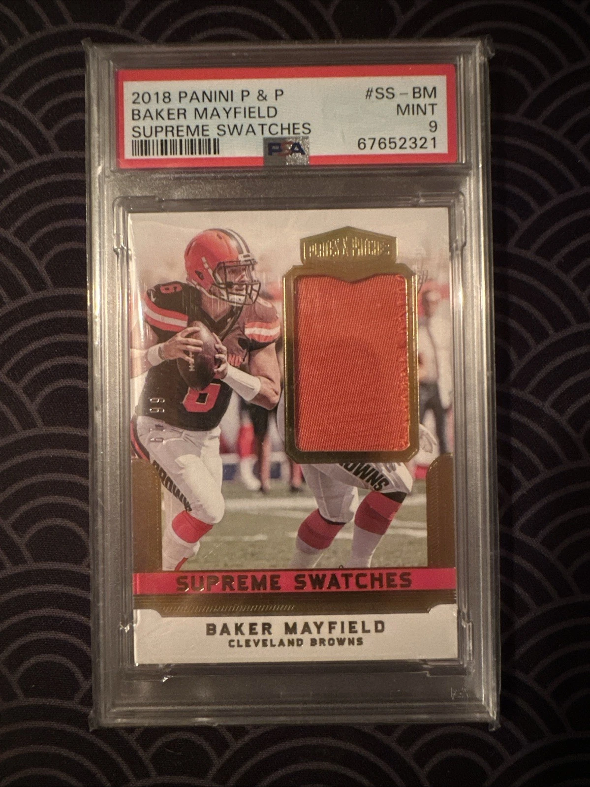 Baker Mayfield Panini Plates & Patches Supreme Swatches #SSBM Base