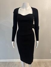 Express NWT Black Knit Pull Over Long Sleeve Sweater Dress Size XS