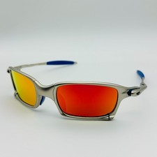 Oakley X-metal Squared Polarized Sunglasses Silver Frame/Ruby Lenses