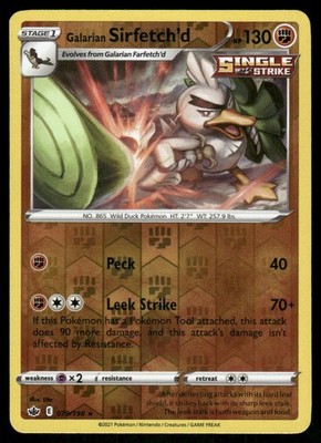 Galarian Sirfetch'd 079/198 - Chilling Reign - Reverse Holo Rare NM