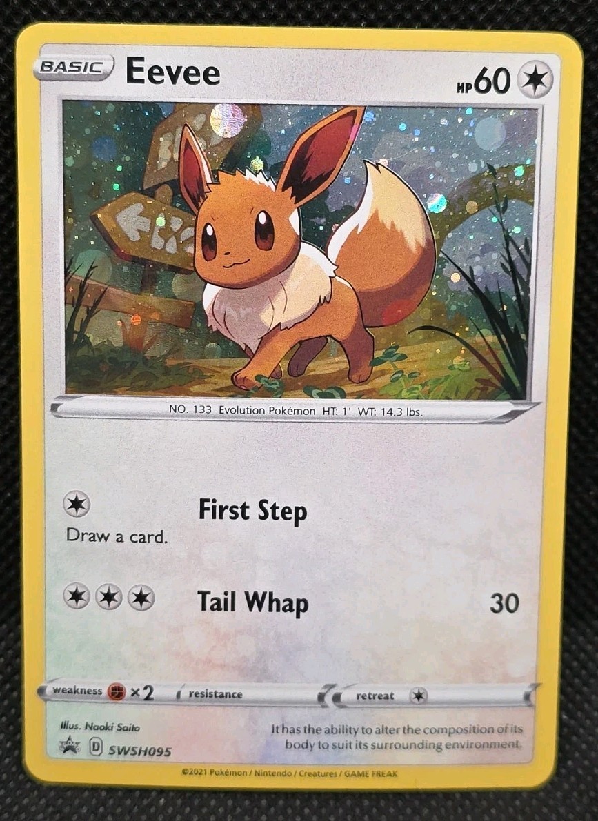 Eevee SWSH095 Black Star Promo 2021 Pokemon Card 2020 Holo Rare