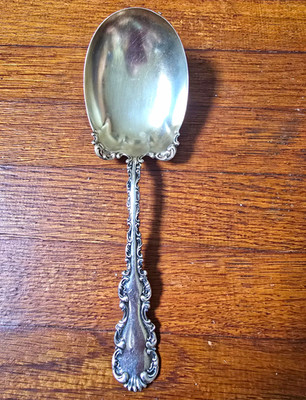 Whiting Sterling Silver LOUIS XV (1891) BERRY / SALAD SERVING SPOON