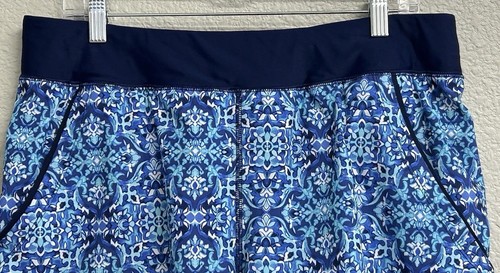 Lands End Women’s Sz 14 Blue Ditsy Floral 5" Built In Panty Swim Board Shorts - Picture 3 of 9