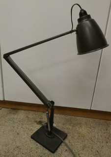 VINTAGE BRONZE METALLIC 2 TONE PLANET INDUSTRIAL PLANET DESK READING STUDY LAMP